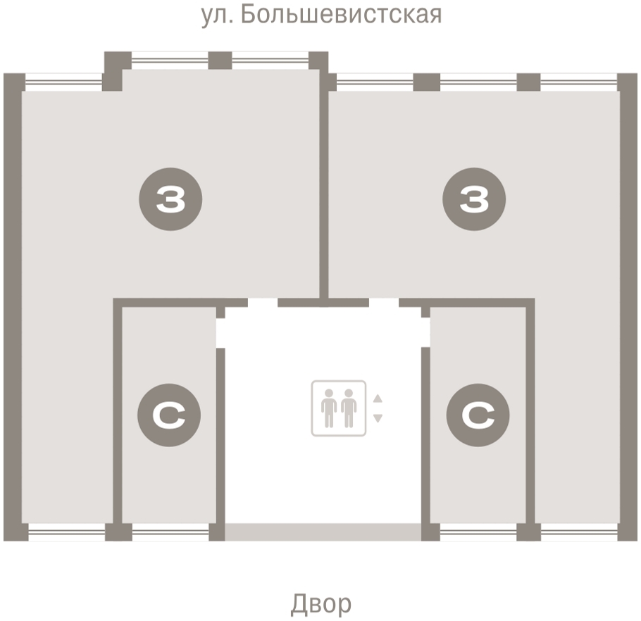 Студия 24.99 м2, 6-й этаж