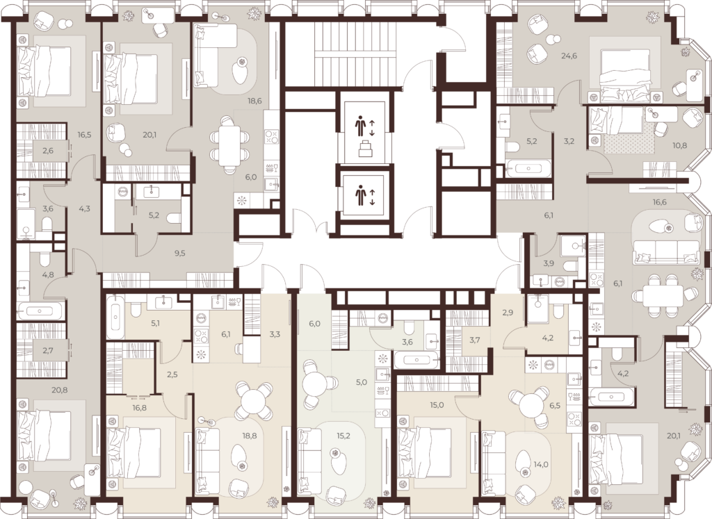 Студия 29.8 м2, 6-й этаж