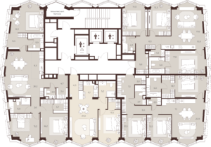 1-комнатная квартира 56.2 м2, 19-й этаж